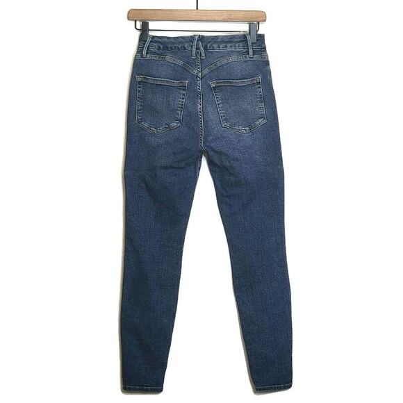 Good American Good Legs Skinny Cropped Ankle Jeans Blue Denim Size 6 Sculpting - Picture 7 of 14